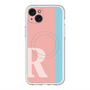 スリムプロテクションプレミアムケース with MagSafe［ オリジナル - initial color line - R pink ］