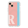 スリムプロテクションプレミアムケース with MagSafe［ オリジナル - initial color line - R pink ］