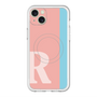 スリムプロテクションプレミアムケース with MagSafe［ オリジナル - initial color line - R pink ］