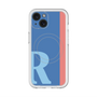 スリムプロテクションプレミアムケース with MagSafe［ オリジナル - initial color line - R blue ］