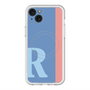 スリムプロテクションプレミアムケース with MagSafe［ オリジナル - initial color line - R blue ］