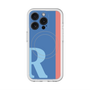 スリムプロテクションプレミアムケース with MagSafe［ オリジナル - initial color line - R blue ］