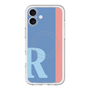 スリムプロテクションプレミアムケース with MagSafe［ オリジナル - initial color line - R blue ］