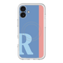 スリムプロテクションプレミアムケース with MagSafe［ オリジナル - initial color line - R blue ］