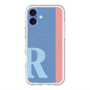 スリムプロテクションプレミアムケース with MagSafe［ オリジナル - initial color line - R blue ］
