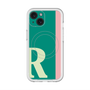 スリムプロテクションプレミアムケース with MagSafe［ オリジナル - initial color line - R green ］