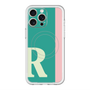 スリムプロテクションプレミアムケース with MagSafe［ オリジナル - initial color line - R green ］