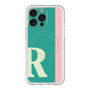 スリムプロテクションプレミアムケース with MagSafe［ オリジナル - initial color line - R green ］