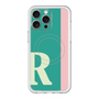 スリムプロテクションプレミアムケース with MagSafe［ オリジナル - initial color line - R green ］