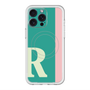 スリムプロテクションプレミアムケース with MagSafe［ オリジナル - initial color line - R green ］