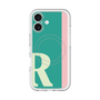 スリムプロテクションプレミアムケース with MagSafe［ オリジナル - initial color line - R green ］