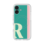 スリムプロテクションプレミアムケース with MagSafe［ オリジナル - initial color line - R green ］