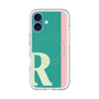 スリムプロテクションプレミアムケース with MagSafe［ オリジナル - initial color line - R green ］