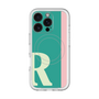 スリムプロテクションプレミアムケース with MagSafe［ オリジナル - initial color line - R green ］