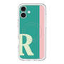 スリムプロテクションプレミアムケース with MagSafe［ オリジナル - initial color line - R green ］