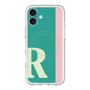 スリムプロテクションプレミアムケース with MagSafe［ オリジナル - initial color line - R green ］