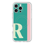 スリムプロテクションプレミアムケース with MagSafe［ オリジナル - initial color line - R green ］
