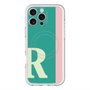 スリムプロテクションプレミアムケース with MagSafe［ オリジナル - initial color line - R green ］