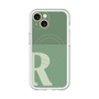 スリムプロテクションプレミアムケース with MagSafe［ オリジナル - initial two tone - R green ］