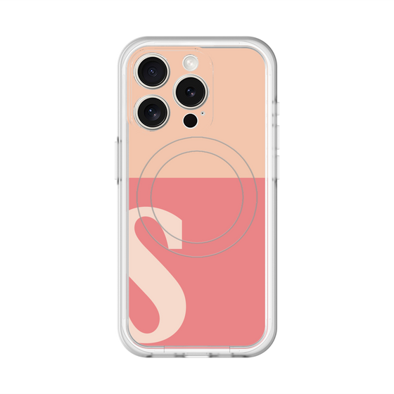 スリムプロテクションプレミアムケース with MagSafe［ オリジナル - initial two tone - S pink ］