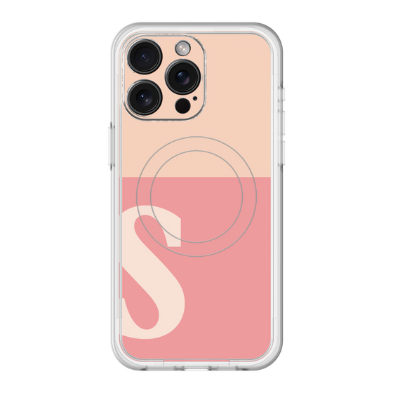 スリムプロテクションプレミアムケース with MagSafe［ オリジナル - initial two tone - S pink ］
