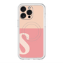 スリムプロテクションプレミアムケース with MagSafe［ オリジナル - initial two tone - S pink ］