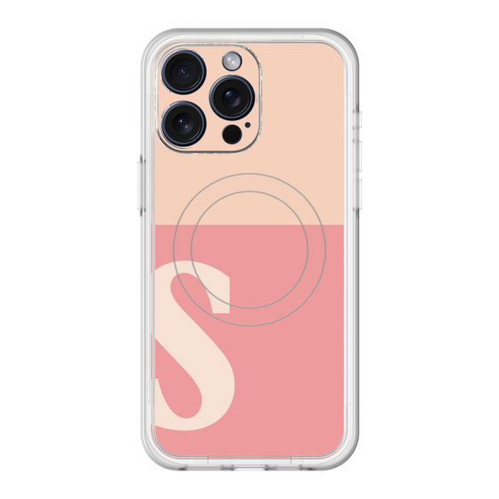 スリムプロテクションプレミアムケース with MagSafe［ オリジナル - initial two tone - S pink ］
