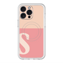 スリムプロテクションプレミアムケース with MagSafe［ オリジナル - initial two tone - S pink ］