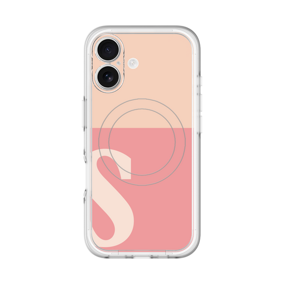 スリムプロテクションプレミアムケース with MagSafe［ オリジナル - initial two tone - S pink ］