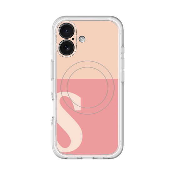 スリムプロテクションプレミアムケース with MagSafe［ オリジナル - initial two tone - S pink ］