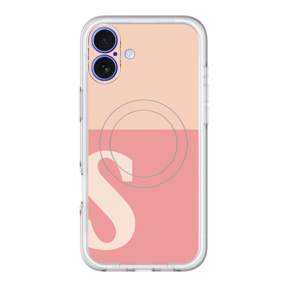 スリムプロテクションプレミアムケース with MagSafe［ オリジナル - initial two tone - S pink ］