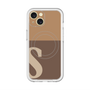 スリムプロテクションプレミアムケース with MagSafe［ オリジナル - initial two tone - S brown ］