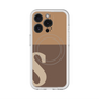 スリムプロテクションプレミアムケース with MagSafe［ オリジナル - initial two tone - S brown ］