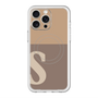 スリムプロテクションプレミアムケース with MagSafe［ オリジナル - initial two tone - S brown ］