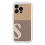 スリムプロテクションプレミアムケース with MagSafe［ オリジナル - initial two tone - S brown ］