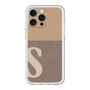 スリムプロテクションプレミアムケース with MagSafe［ オリジナル - initial two tone - S brown ］