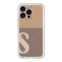 スリムプロテクションプレミアムケース with MagSafe［ オリジナル - initial two tone - S brown ］