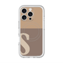 スリムプロテクションプレミアムケース with MagSafe［ オリジナル - initial two tone - S brown ］