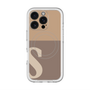 スリムプロテクションプレミアムケース with MagSafe［ オリジナル - initial two tone - S brown ］