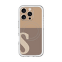 スリムプロテクションプレミアムケース with MagSafe［ オリジナル - initial two tone - S brown ］