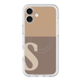 スリムプロテクションプレミアムケース with MagSafe［ オリジナル - initial two tone - S brown ］