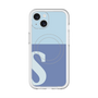 スリムプロテクションプレミアムケース with MagSafe［ オリジナル - initial two tone - S blue ］