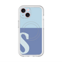 スリムプロテクションプレミアムケース with MagSafe［ オリジナル - initial two tone - S blue ］