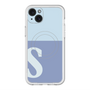 スリムプロテクションプレミアムケース with MagSafe［ オリジナル - initial two tone - S blue ］
