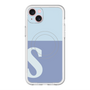 スリムプロテクションプレミアムケース with MagSafe［ オリジナル - initial two tone - S blue ］