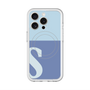 スリムプロテクションプレミアムケース with MagSafe［ オリジナル - initial two tone - S blue ］