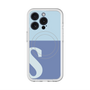 スリムプロテクションプレミアムケース with MagSafe［ オリジナル - initial two tone - S blue ］