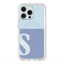 スリムプロテクションプレミアムケース with MagSafe［ オリジナル - initial two tone - S blue ］