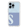 スリムプロテクションプレミアムケース with MagSafe［ オリジナル - initial two tone - S blue ］