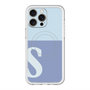 スリムプロテクションプレミアムケース with MagSafe［ オリジナル - initial two tone - S blue ］